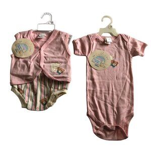 VINTAGE Quiltex Cherished Teddies Outfits Lot Teddy Bears Cotton 6 Months NWT